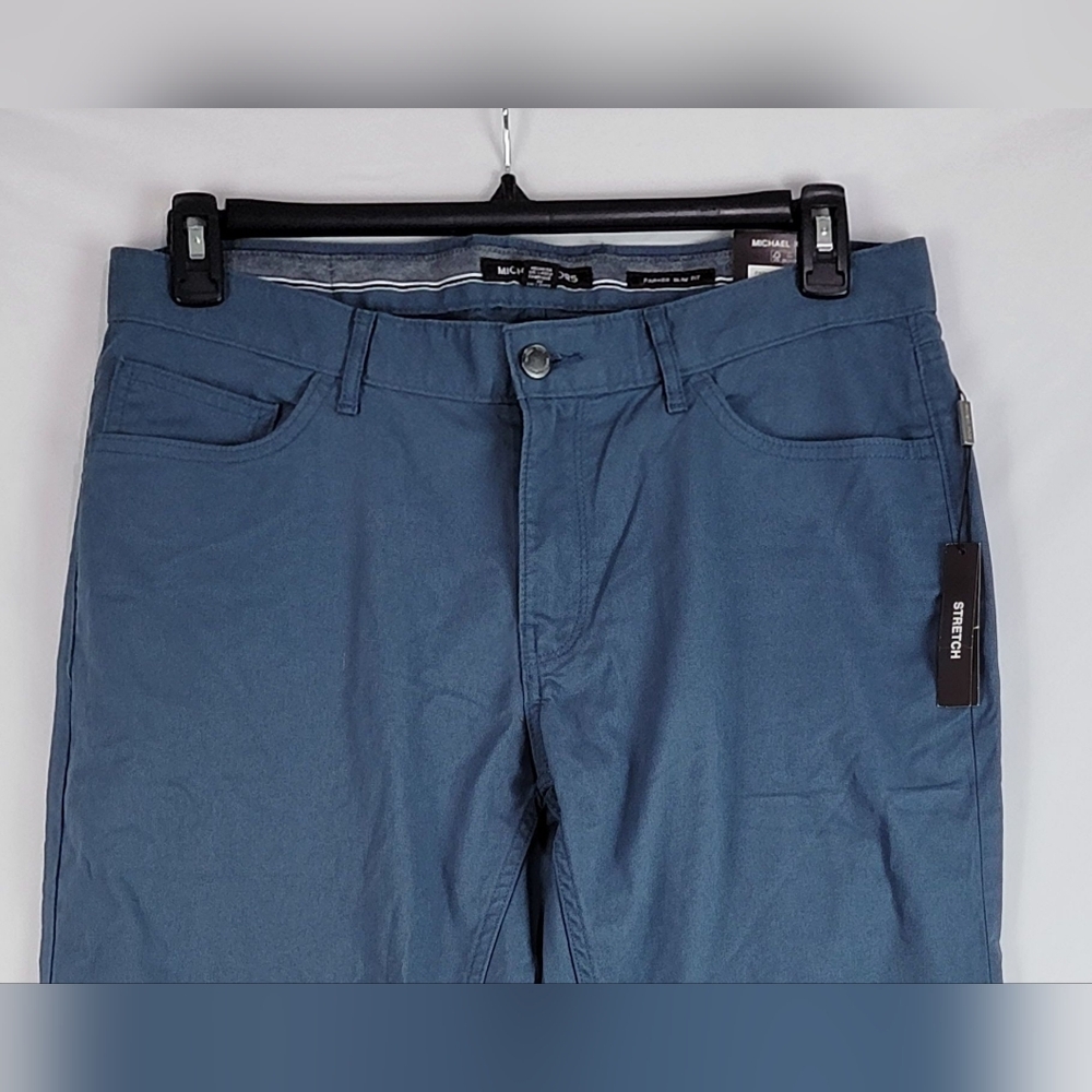 $90 Michael Kors Mens Parker Slim-Fit Stretch Pants - Picture 4 of 9